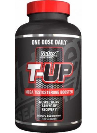 Nutrex T-UP Mega Testosterone Booster Supplement (120 Capsules)